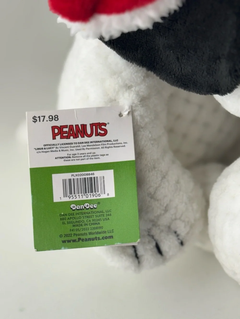 Peanuts Snoopy w/ Scarf & Trapper Hat Musical Light-Up 16" Plush 2022 - Picture 7 of 7